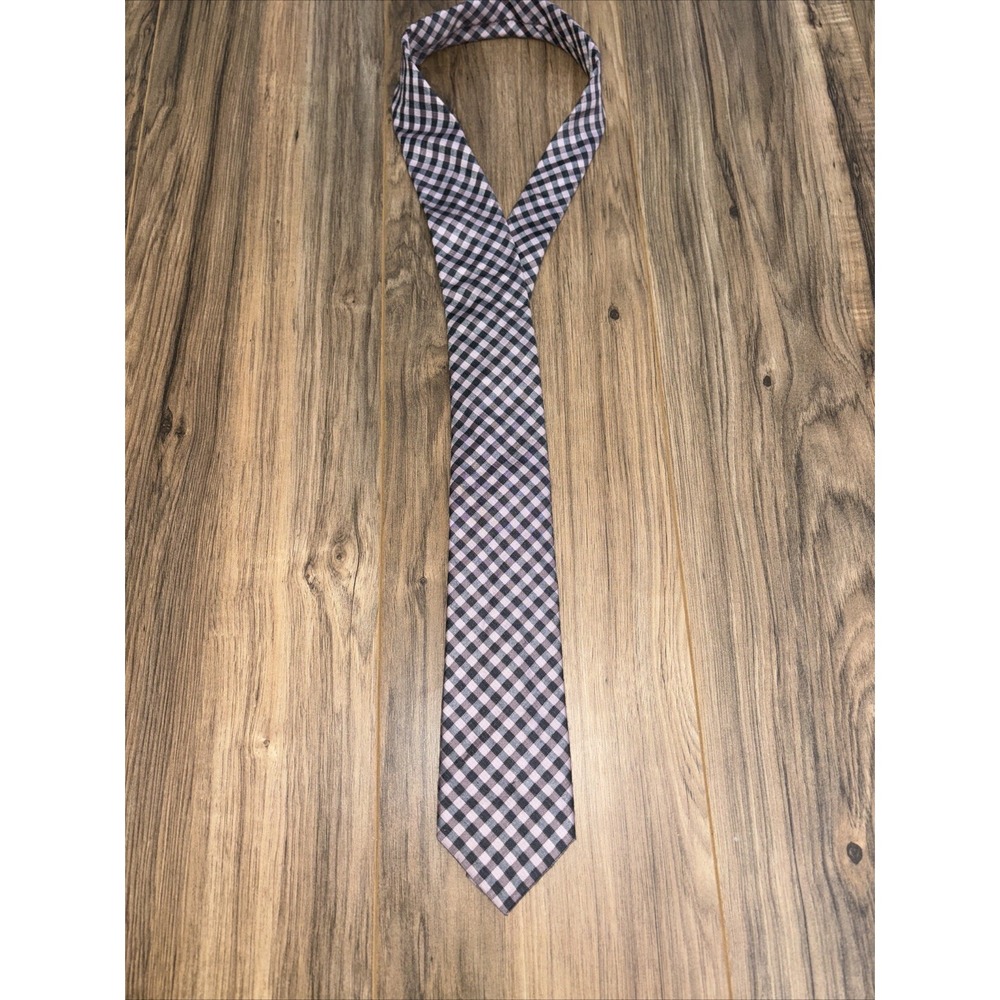 Michael Kors 3 In Casual Necktie Pink / Blue Plaid